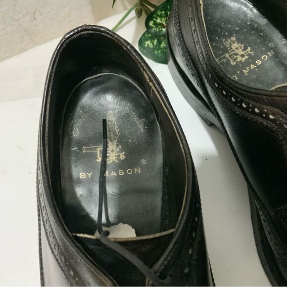 EXECUTIVE IMPERIAL By Mason Vintage Wingtip Shoes size 9D - Picture 13 of 15